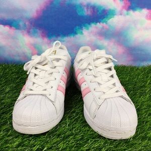 Light pink ADIDAS superstars